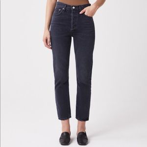 AGOLDE riley crop jean 25
